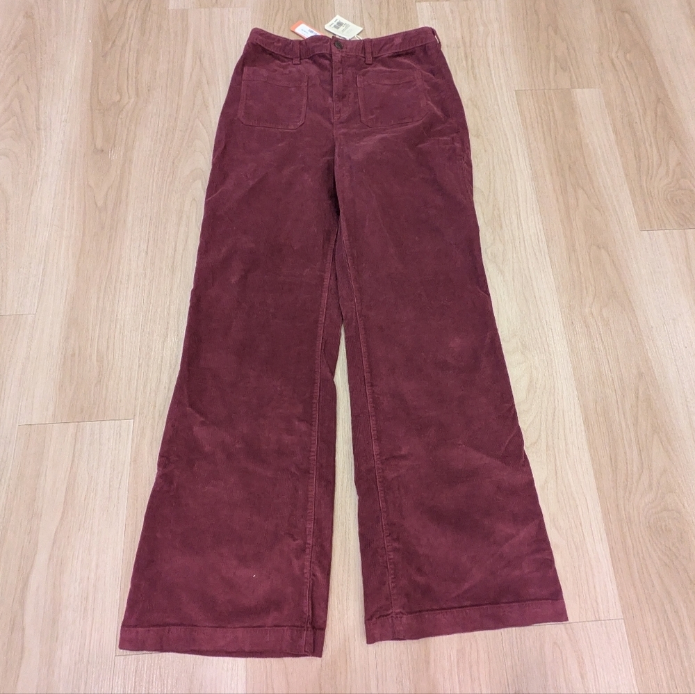 Faherty NWT Maroon Front Pocket Corduroy Pants Size 30